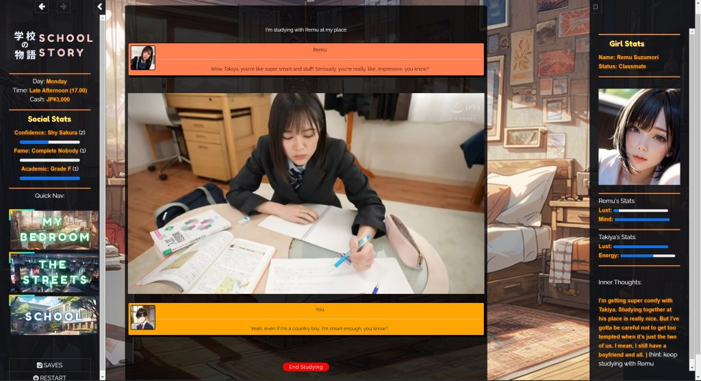 学校の物语 Gakko No Monogatari V0.28 浏览器汉化  [SLG/真人/HTML] [26G/FM/WY]